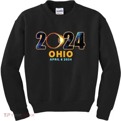 Ohio Total Solar Eclipse 2024 Kids Sweatshirt