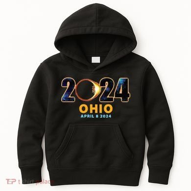Ohio Total Solar Eclipse 2024 Kids Hoodie