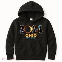 Ohio Total Solar Eclipse 2024 Kids Hoodie thumb 0