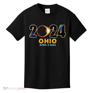 Ohio Total Solar Eclipse 2024 Kids T-Shirt