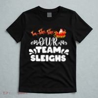 Our Team Sleighs Christmas Reindeers Santa's Workers Office T-Shirt thumb 5