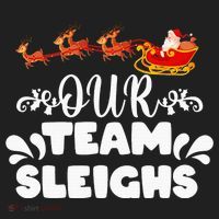 Our Team Sleighs Christmas Reindeers Santa's Workers Office Beanie thumb 2