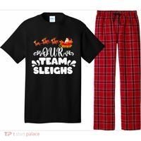 Our Team Sleighs Christmas Reindeers Santa's Workers Office Pajama Set thumb 0