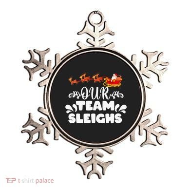 Our Team Sleighs Christmas Reindeers Santa's Workers Office Ornament