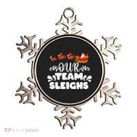 Our Team Sleighs Christmas Reindeers Santa's Workers Office Ornament thumb 0