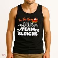Our Team Sleighs Christmas Reindeers Santa's Workers Office Tank Top thumb 3