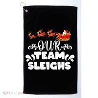 Our Team Sleighs Christmas Reindeers Santa's Workers Office Golf Towel thumb 0