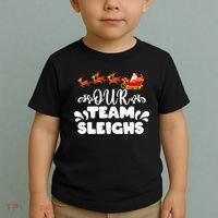 Our Team Sleighs Christmas Reindeers Santa's Workers Office Toddler T-Shirt thumb 2