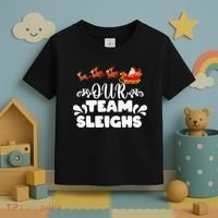 Our Team Sleighs Christmas Reindeers Santa's Workers Office Toddler T-Shirt thumb 3