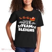 Our Team Sleighs Christmas Reindeers Santa's Workers Office Kids T-Shirt thumb 2