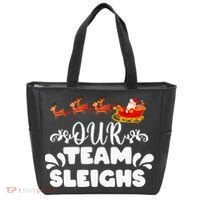 Our Team Sleighs Christmas Reindeers Santa's Workers Office Tote Bag thumb 0