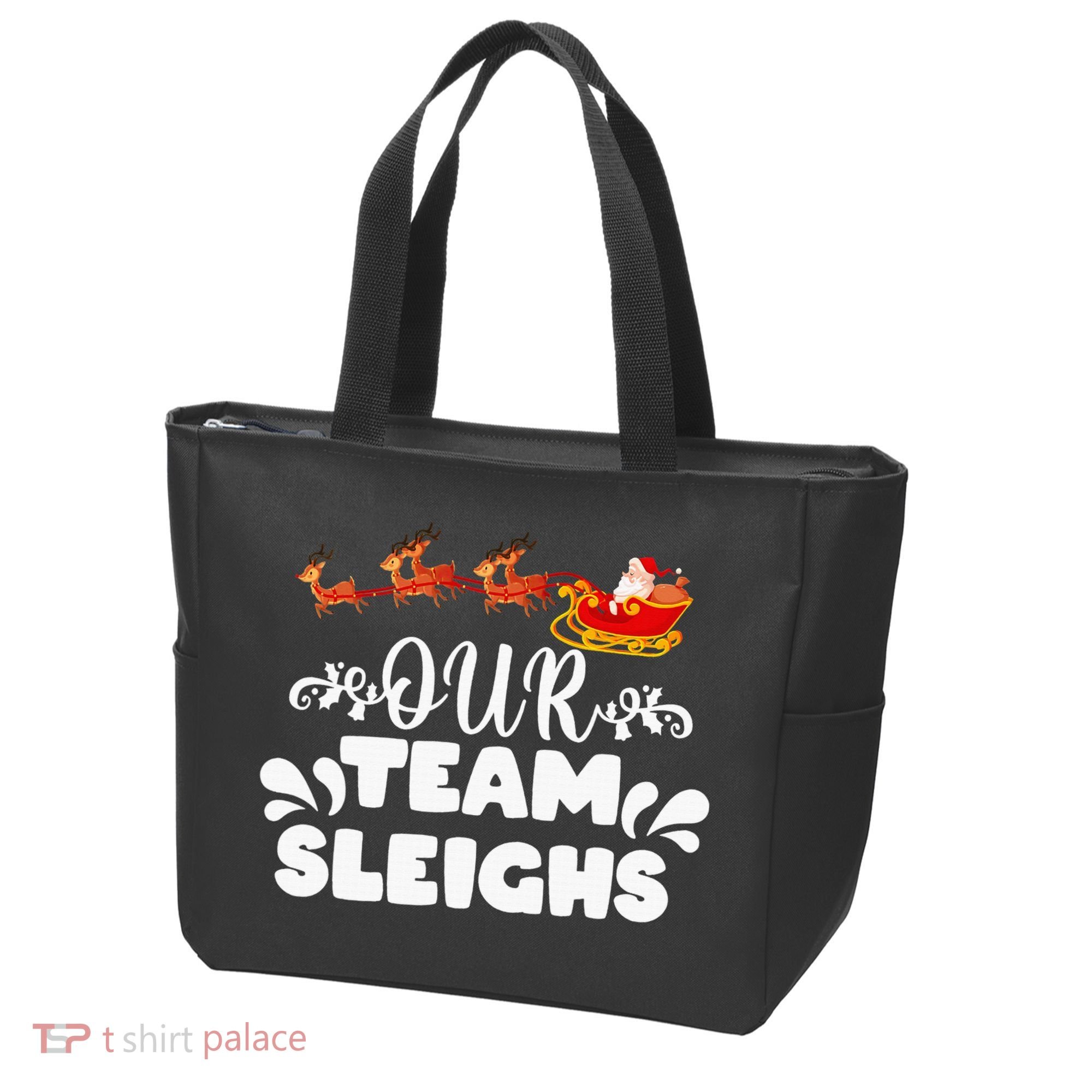 Our Team Sleighs Christmas Reindeers Santa's Workers Office Tote Bag