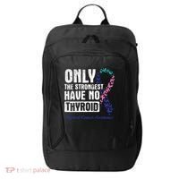 Only The Strongest Have No Thyroid Cancer Awareness City Backpack thumb 0