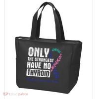 Only The Strongest Have No Thyroid Cancer Awareness Tote Bag thumb 3