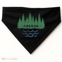 Oregon Trees Silhouette Nature Outdoorsy USA-Made Doggie Bandana thumb 0