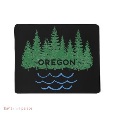 Oregon Trees Silhouette Nature Outdoorsy Mousepad