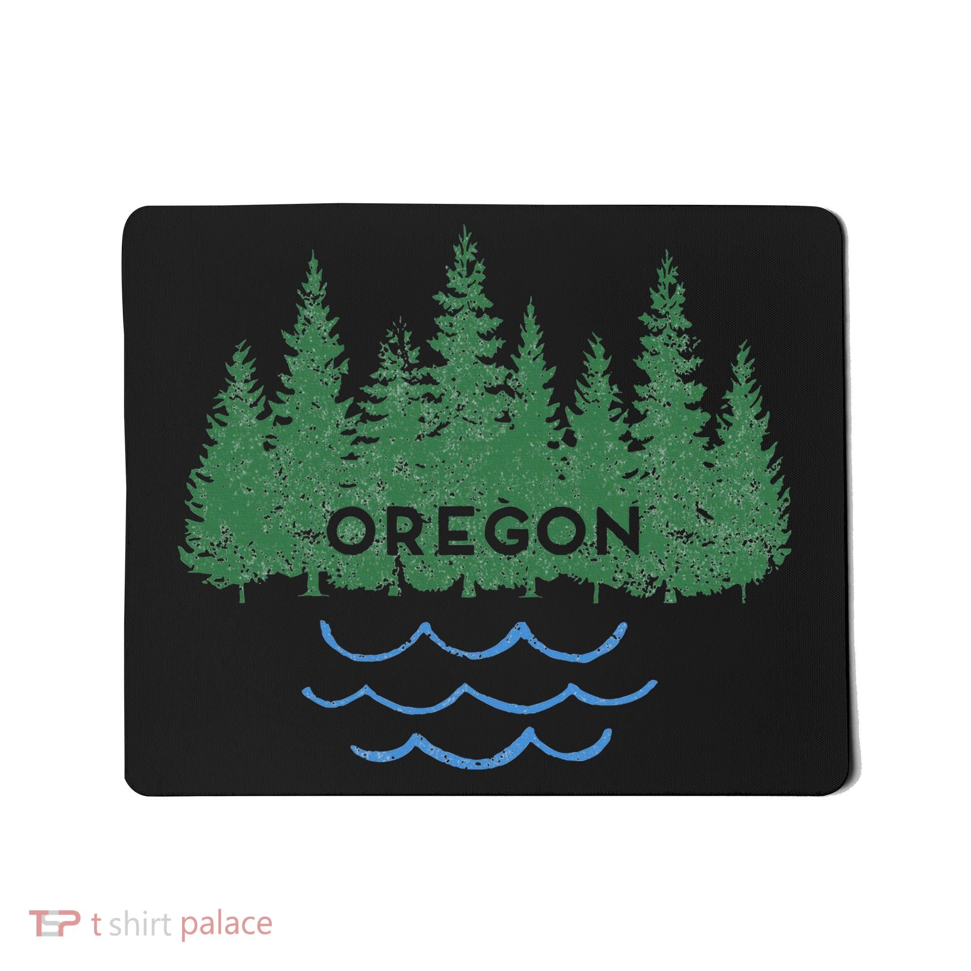 Oregon Trees Silhouette Nature Outdoorsy Mousepad