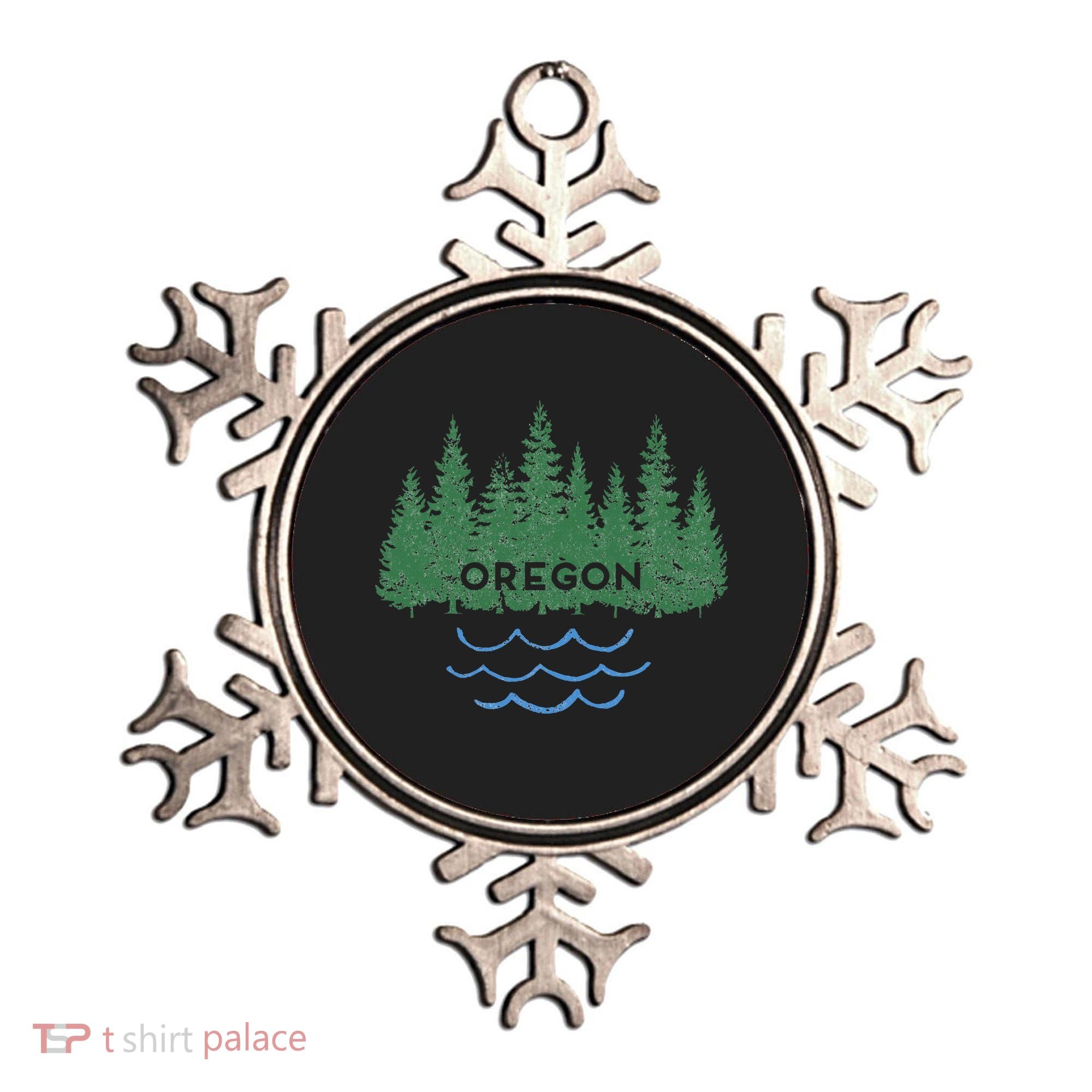 Oregon Trees Silhouette Nature Outdoorsy Ornament