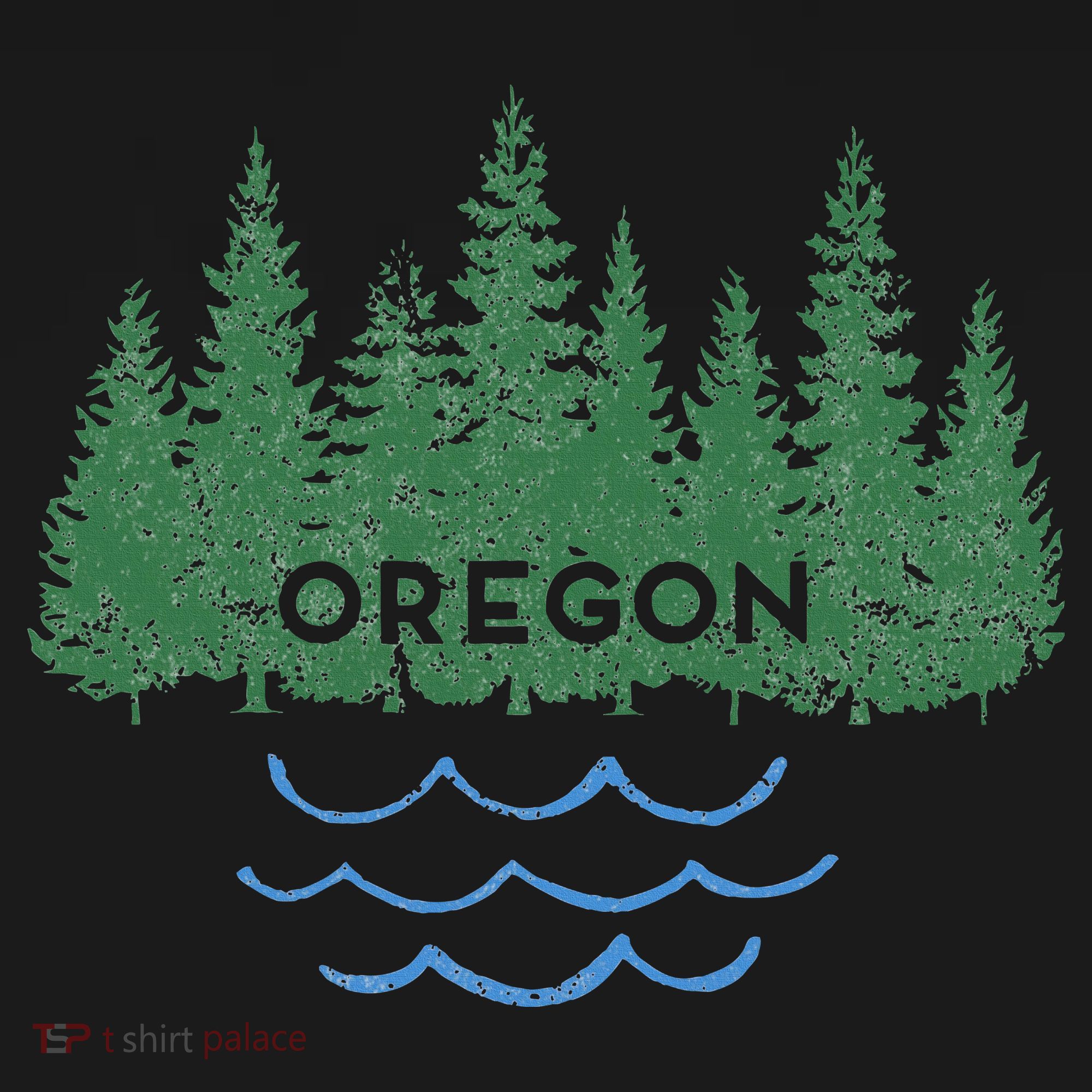 Oregon Trees Silhouette Nature Outdoorsy Women's Tank Top