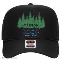 Oregon Trees Silhouette Nature Outdoorsy Hat thumb 0
