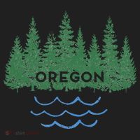 Oregon Trees Silhouette Nature Outdoorsy Golf Towel thumb 3