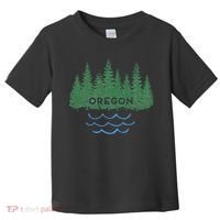 Oregon Trees Silhouette Nature Outdoorsy Toddler T-Shirt thumb 0