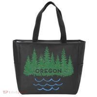 Oregon Trees Silhouette Nature Outdoorsy Tote Bag thumb 0