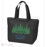 Oregon Trees Silhouette Nature Outdoorsy Tote Bag thumb 3