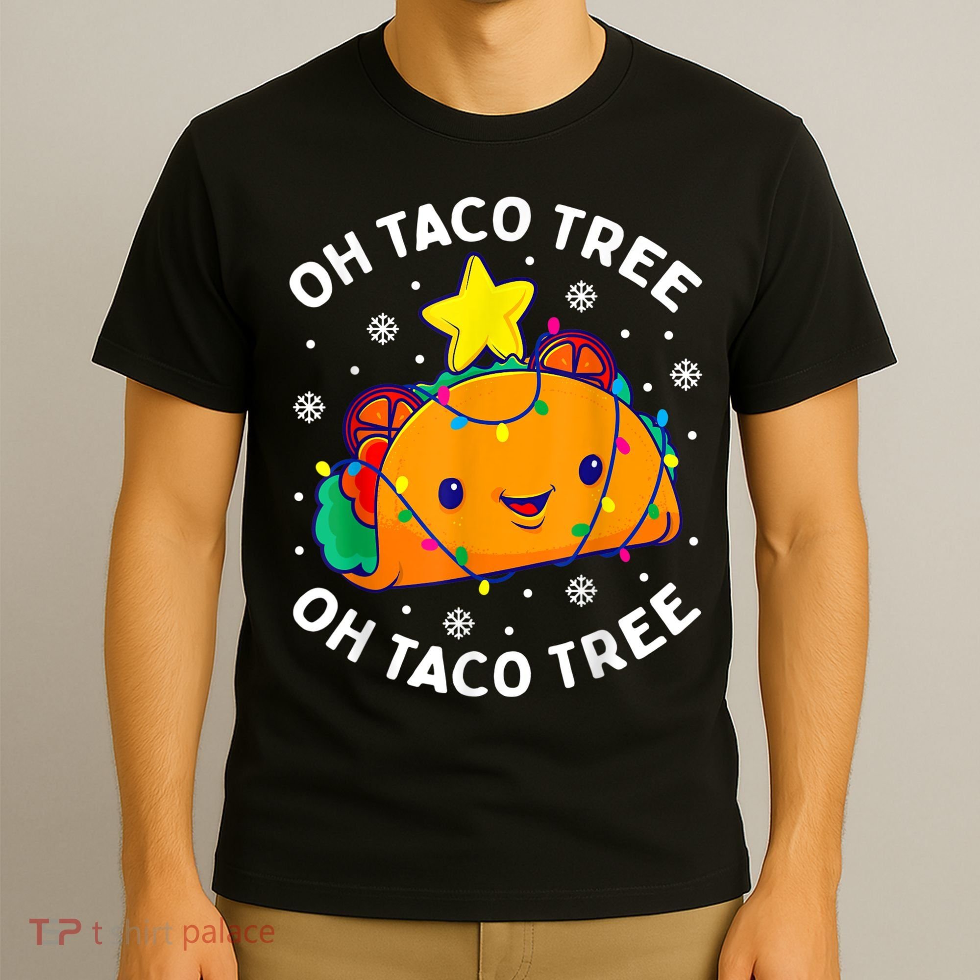 Oh Taco Tree Christmas Cute Xmas Mexican Food Lover T-Shirt