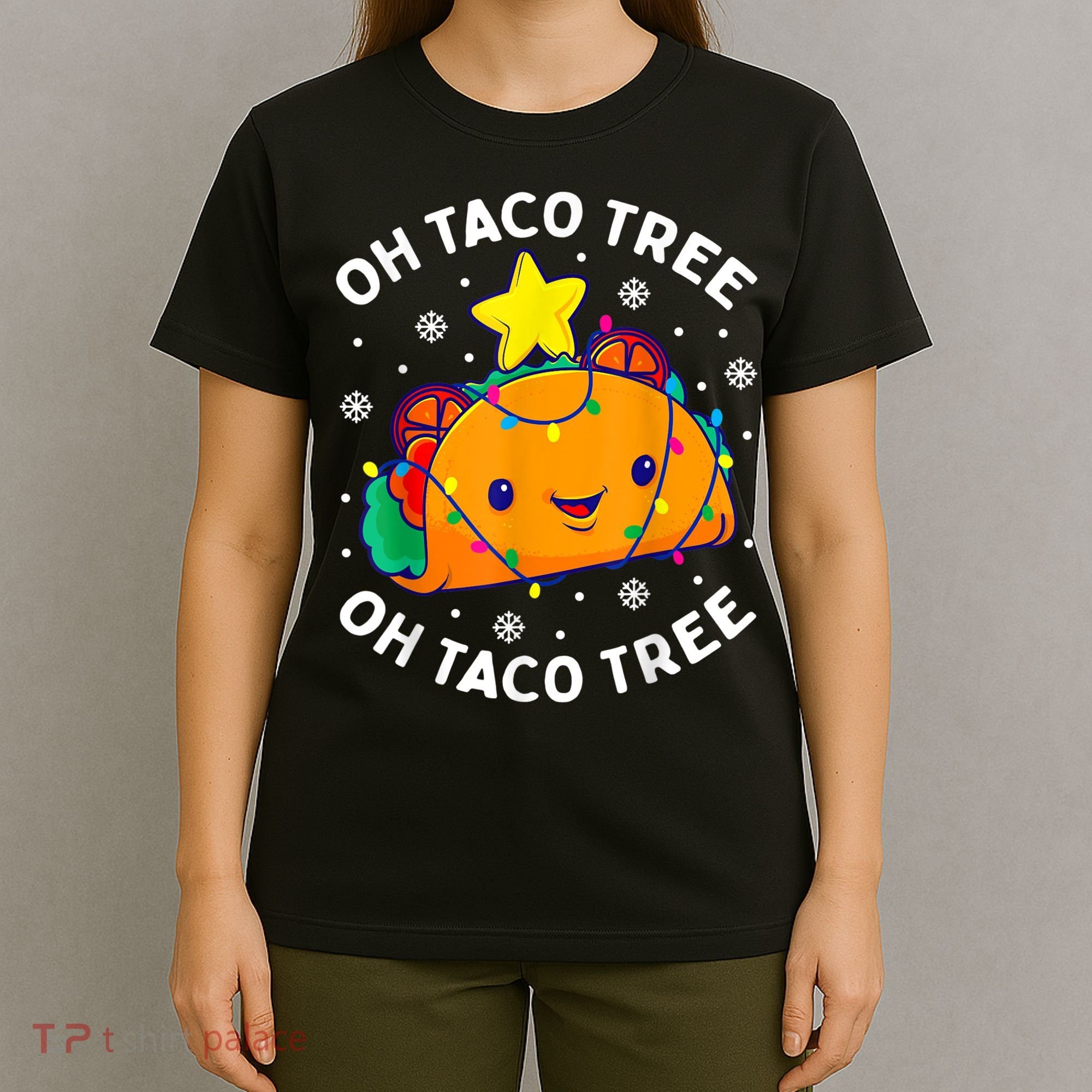 Oh Taco Tree Christmas Cute Xmas Mexican Food Lover T-Shirt