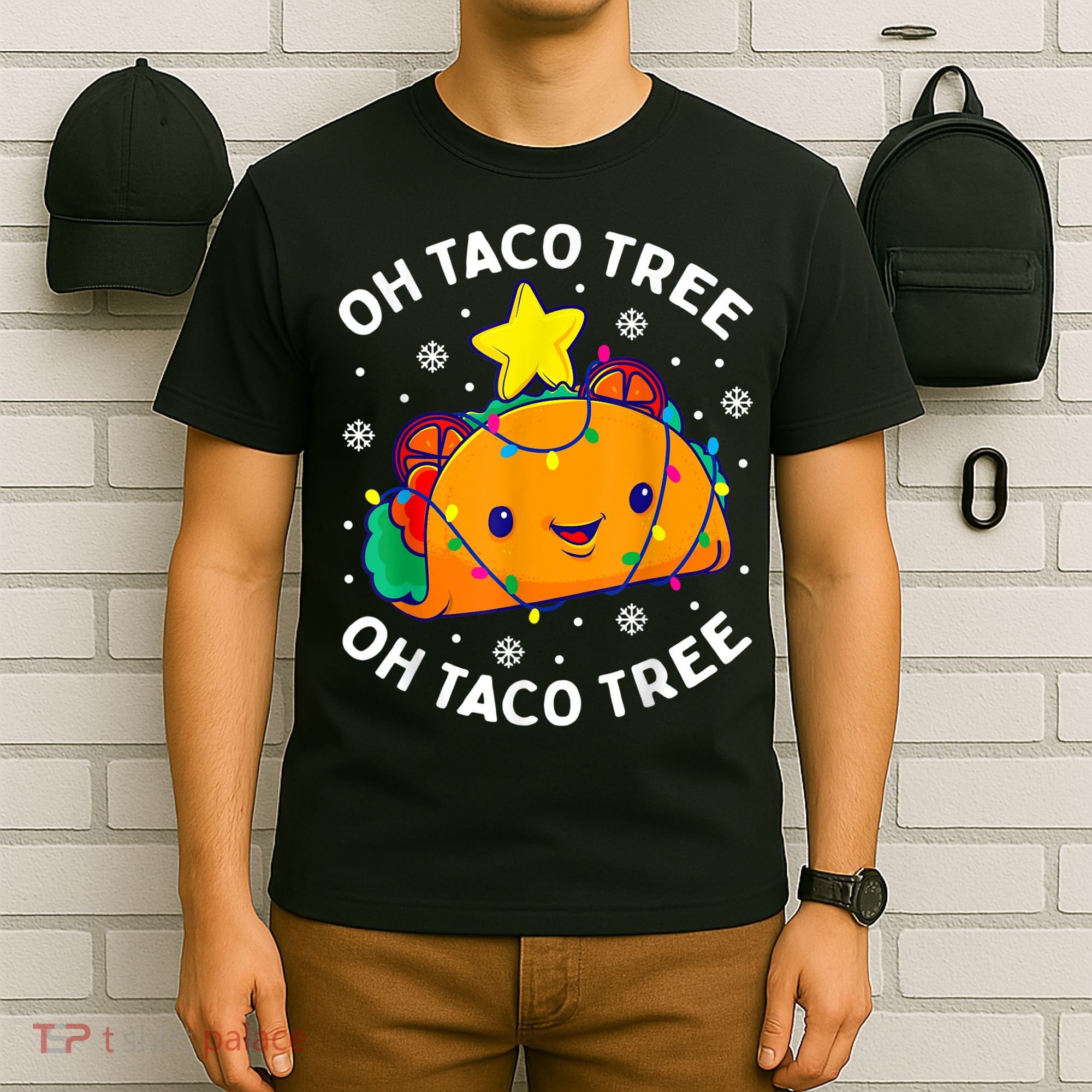 Oh Taco Tree Christmas Cute Xmas Mexican Food Lover T-Shirt