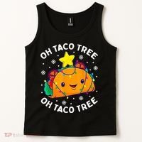 Oh Taco Tree Christmas Cute Xmas Mexican Food Lover Tank Top thumb 2