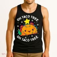 Oh Taco Tree Christmas Cute Xmas Mexican Food Lover Tank Top thumb 3