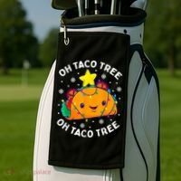 Oh Taco Tree Christmas Cute Xmas Mexican Food Lover Golf Towel thumb 2