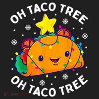 Oh Taco Tree Christmas Cute Xmas Mexican Food Lover Golf Towel thumb 3