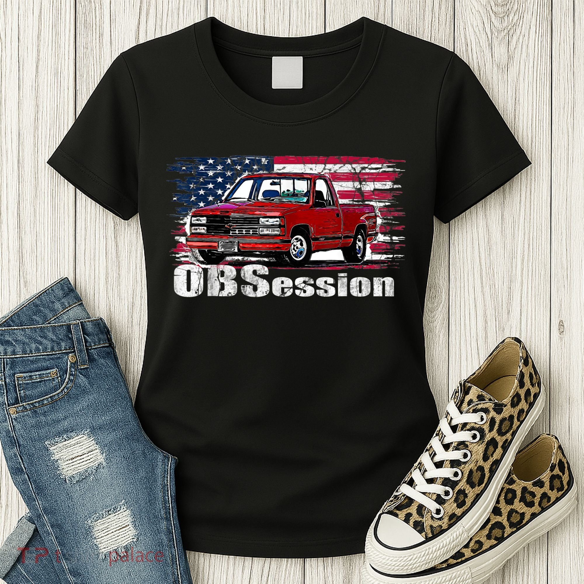 OBS Truck Troka Old School Pickup Low Rider Women's T-Shirt