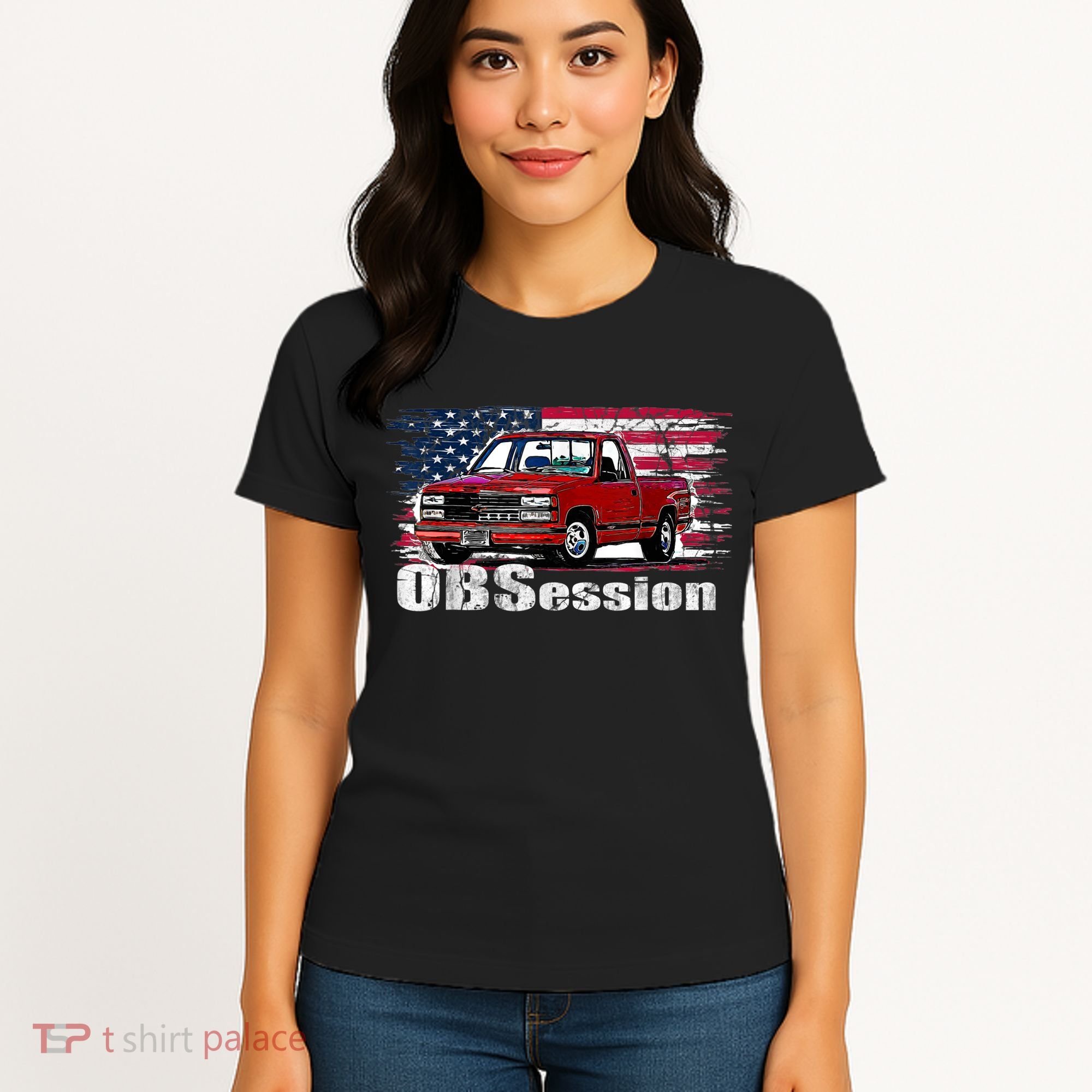OBS Truck Troka Old School Pickup Low Rider Women's T-Shirt