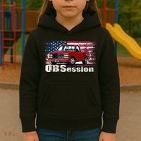 OBS Truck Troka Old School Pickup Low Rider Kids Hoodie thumb 3