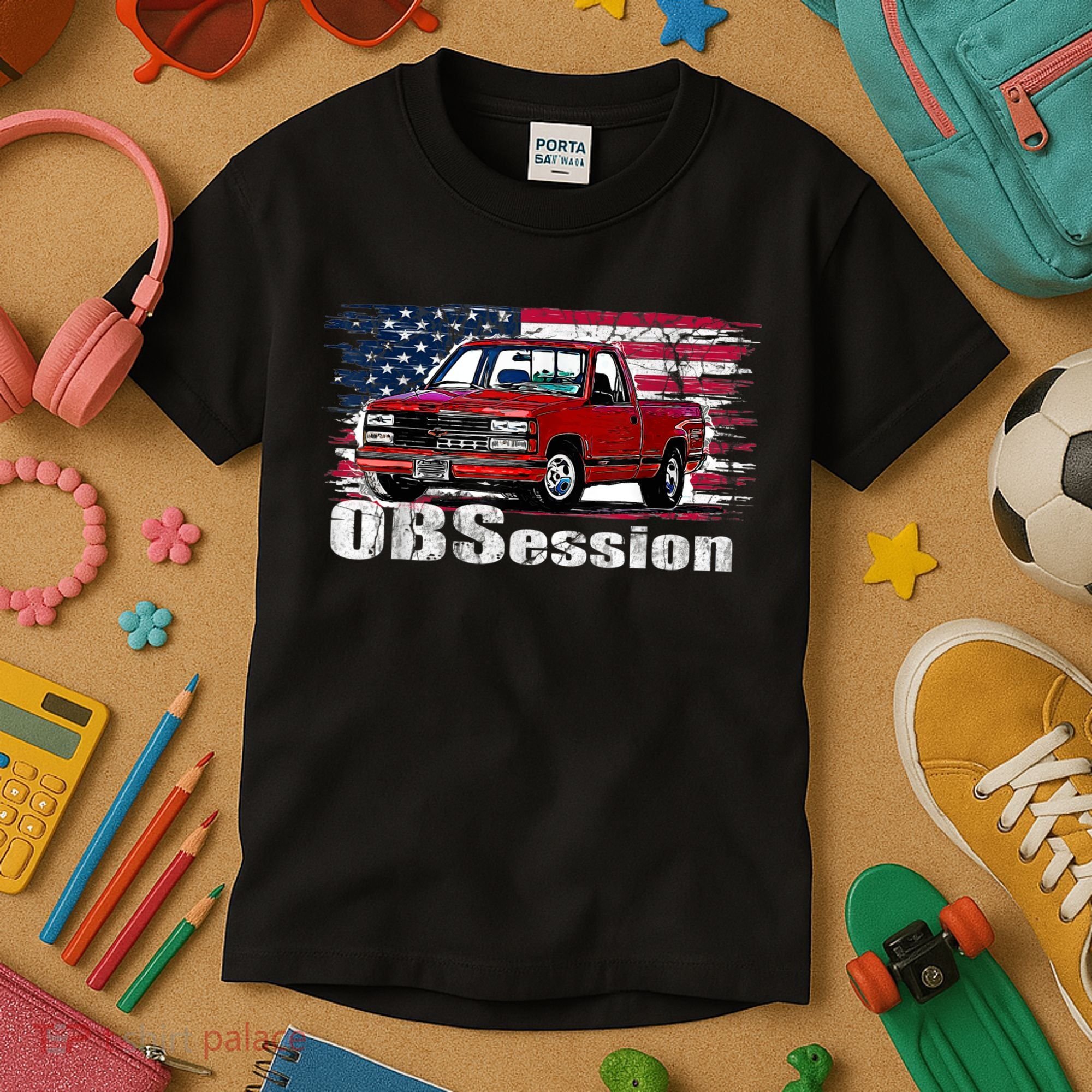 OBS Truck Troka Old School Pickup Low Rider Kids T-Shirt