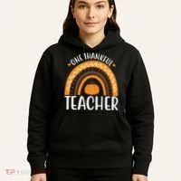 One Thankful Teacher Rainbow Pumpkin Thanksgiving Hoodie thumb 5