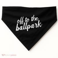 Off To The Ballpark Game Day Vibes Softball Baseball Gift USA-Made Doggie Bandana thumb 0