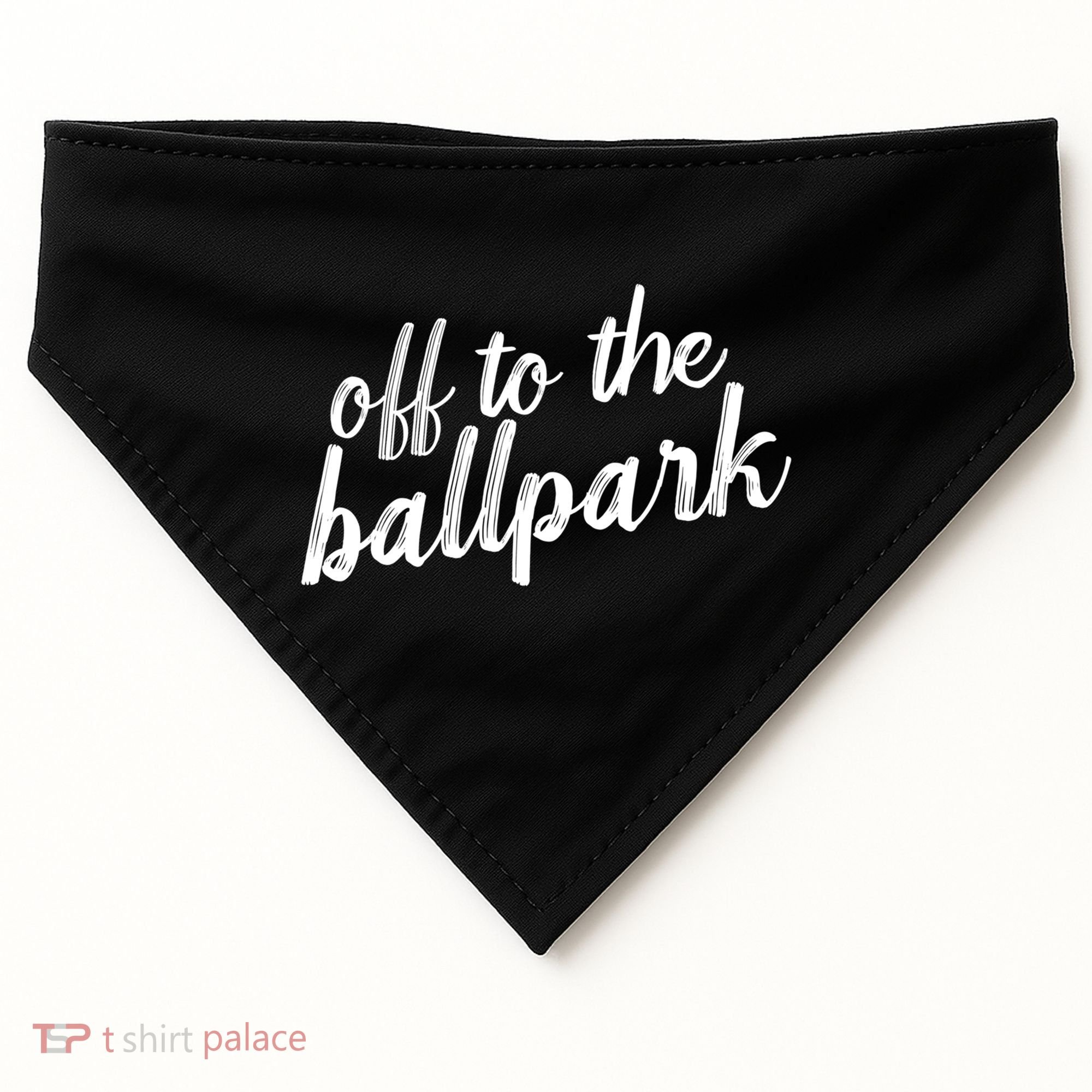 Off To The Ballpark Game Day Vibes Softball Baseball Gift USA-Made Doggie Bandana