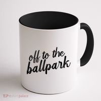 Off To The Ballpark Game Day Vibes Softball Baseball Gift Coffee Mug thumb 1