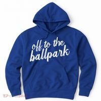 Off To The Ballpark Game Day Vibes Softball Baseball Gift Hoodie thumb 0