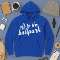 Off To The Ballpark Game Day Vibes Softball Baseball Gift Hoodie thumb 3