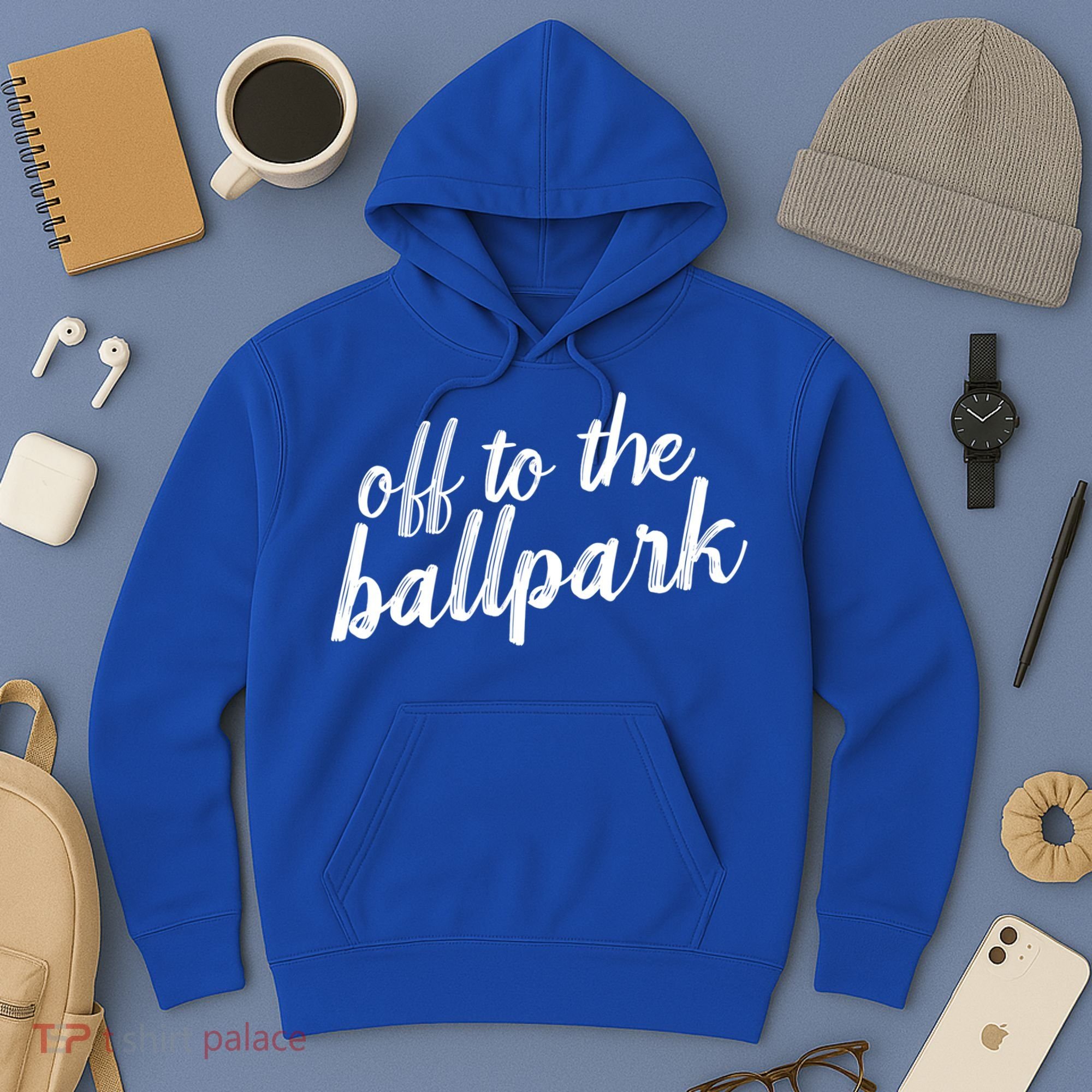 Off To The Ballpark Game Day Vibes Softball Baseball Gift Hoodie