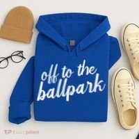 Off To The Ballpark Game Day Vibes Softball Baseball Gift Hoodie thumb 4
