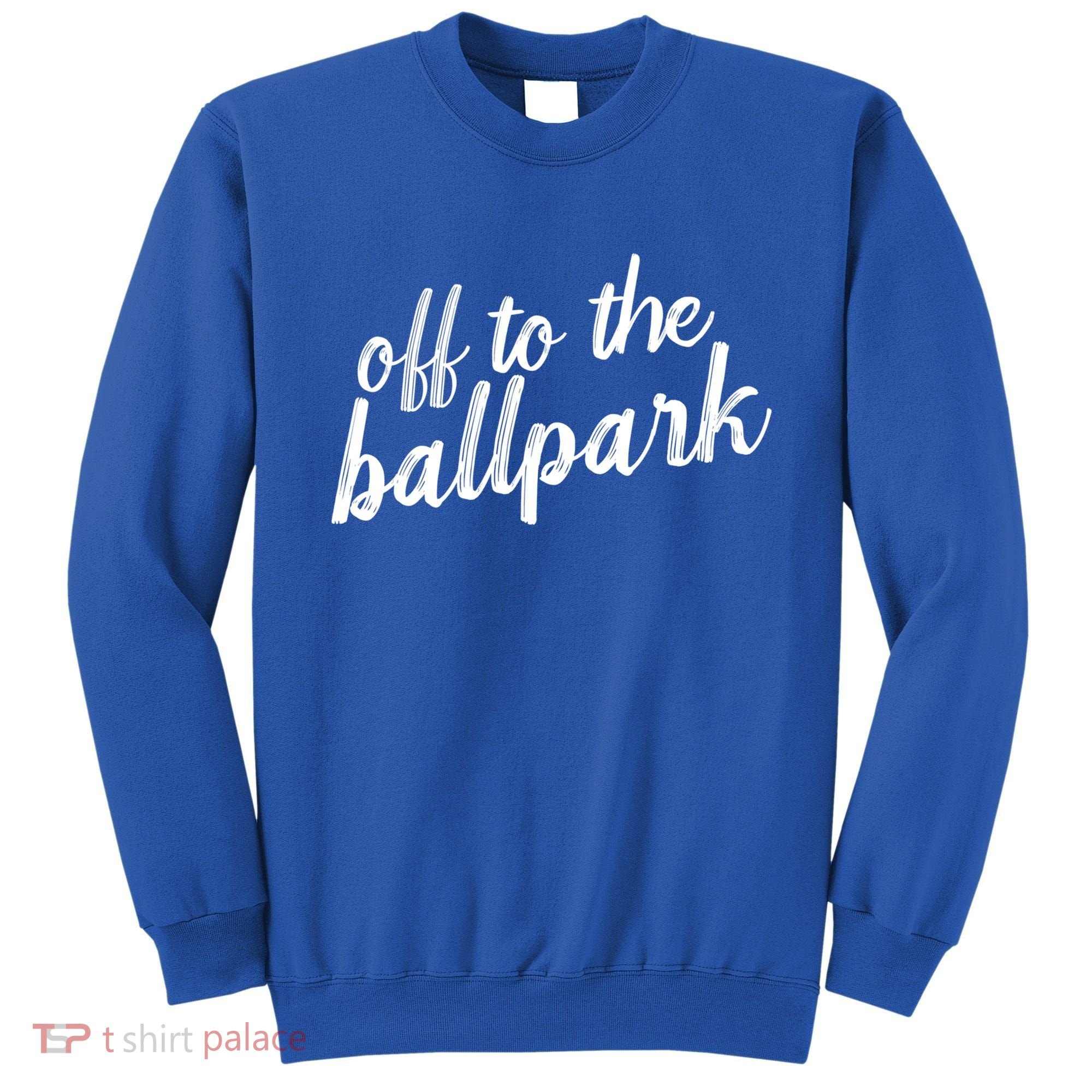 Off To The Ballpark Game Day Vibes Softball Baseball Gift Sweatshirt