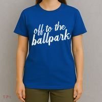 Off To The Ballpark Game Day Vibes Softball Baseball Gift T-Shirt thumb 4