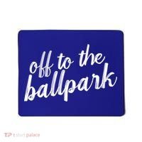 Off To The Ballpark Game Day Vibes Softball Baseball Gift Mousepad thumb 0